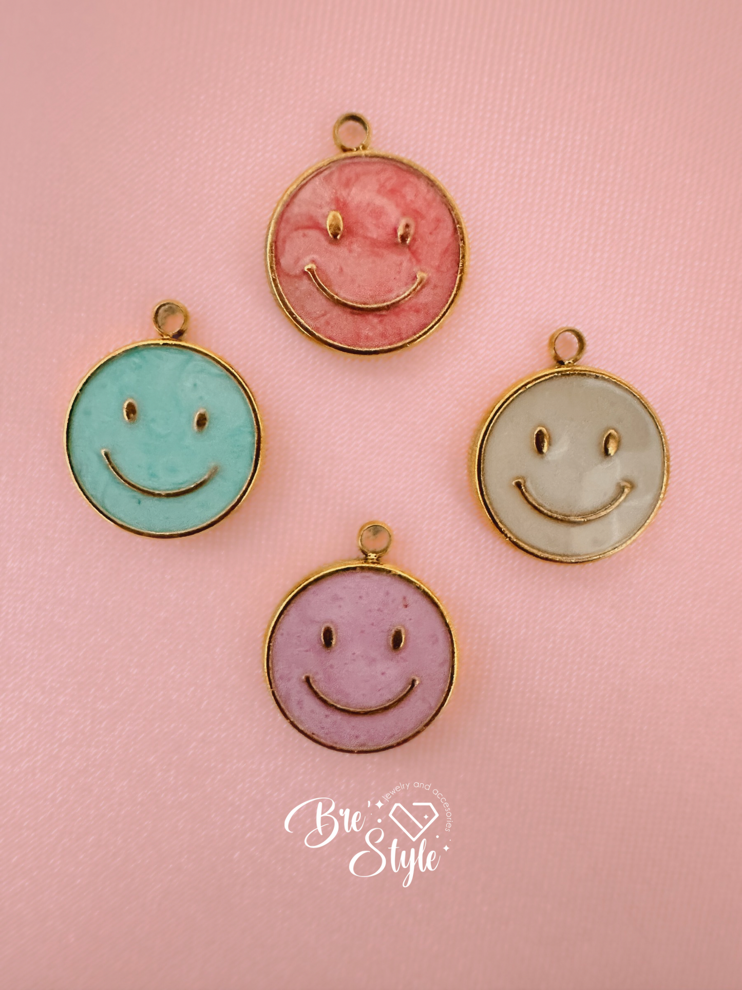Happy face charm